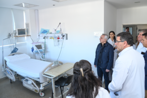 Julio Zamora supervisó la ampliación de terapias intensivas en el Hospital Materno Infantil de Tigre