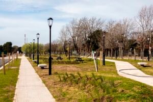 Avanzan las obras del nuevo parque público Teniente Estévez en Boulogne