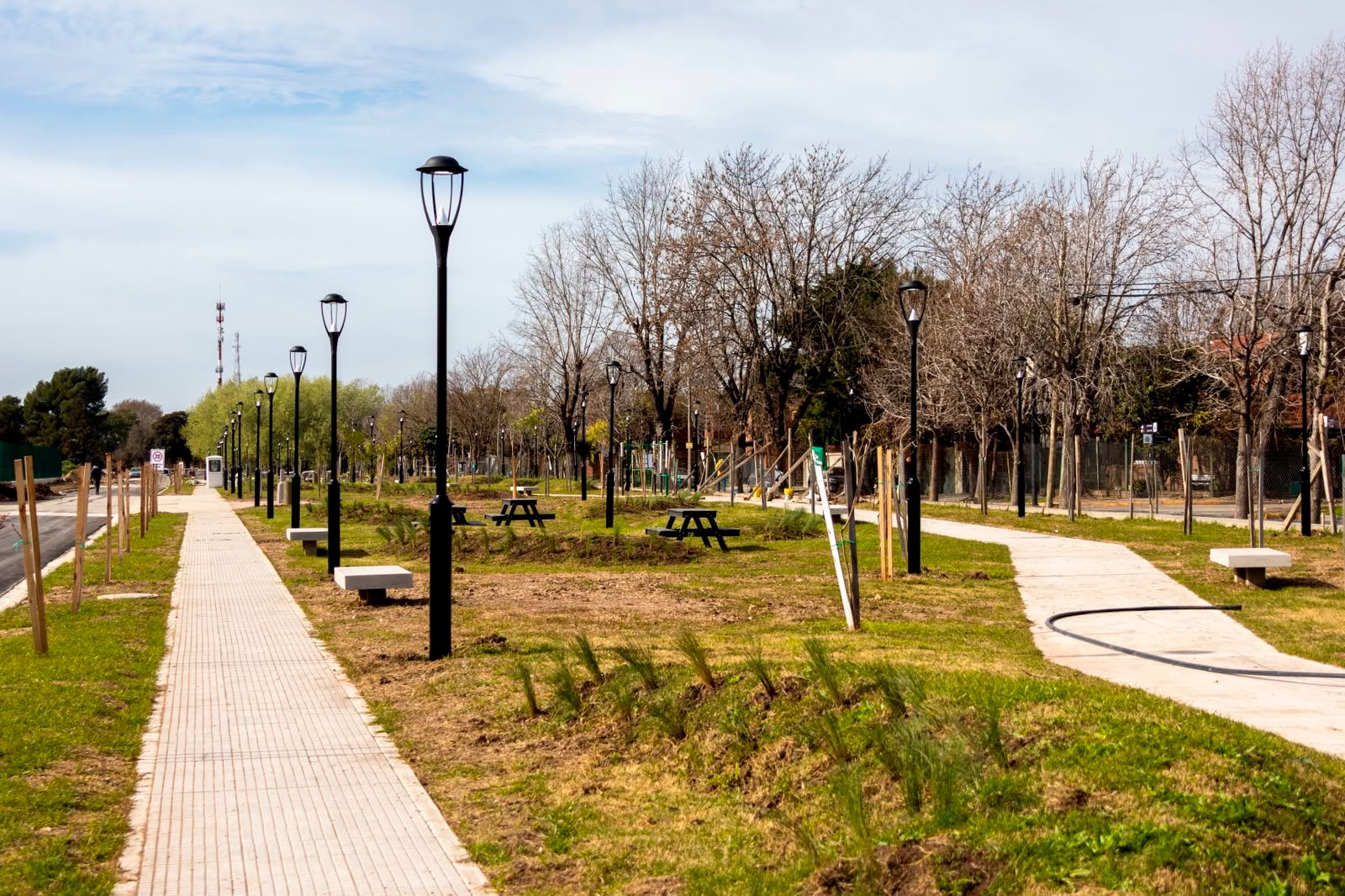 Avanzan las obras del nuevo parque público Teniente Estévez en Boulogne