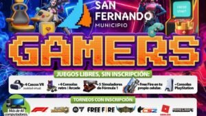 San Fernando Gamers: el Municipio organiza un gran evento de videojuegos y e-sports