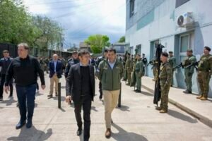 Kicillof y Lanús recorrieron la nueva base de la UTOI en San Isidro: ya cuenta con 100 efectivos