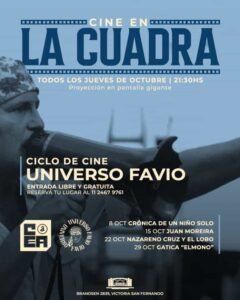 San Fernando: habrá un ciclo de cine gratuito dedicado a Leonardo Favio en Victoria