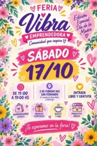 San Fernando: la Feria Vibra Emprendedora tendrá una edición especial por el Día de la Madre